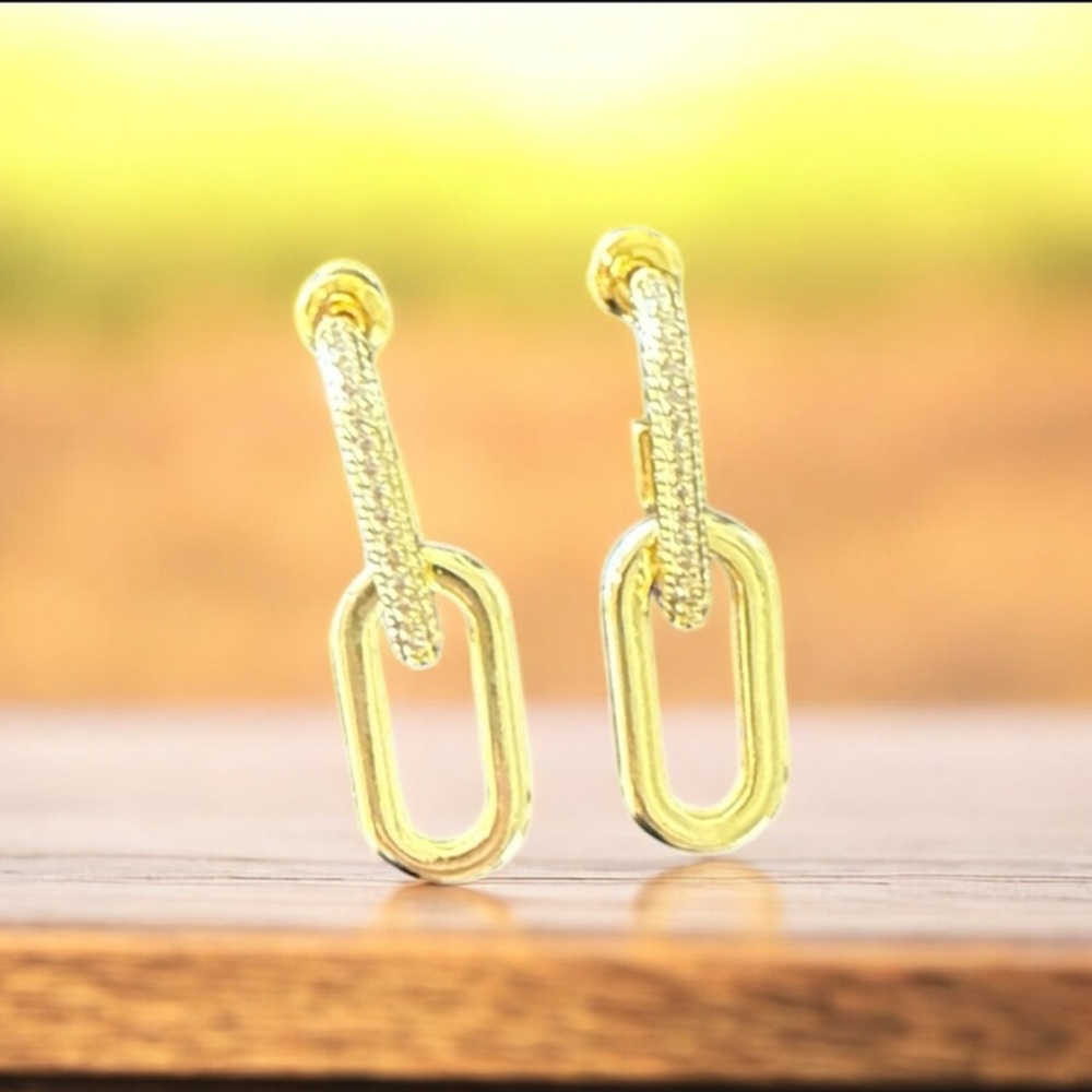 Elegant Gold-Tone Drop Earrings